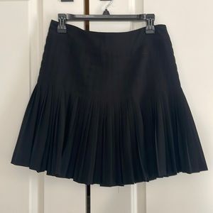 J. Crew black pleated mini skirt